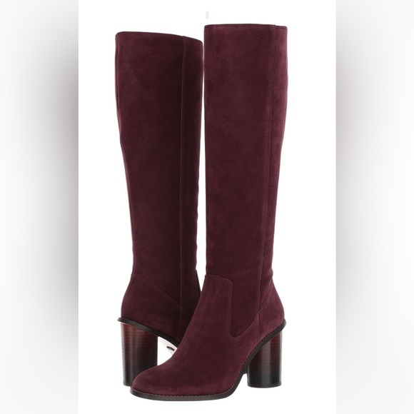 *SaLe* COACH Ombré Heel OXBLOOD Suede Boots G1357 Sz 9 EUC - Picture 2 of 8